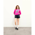 Pull Col Rond Bandes Multicolores