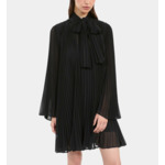 Robe Courte Plissée Noire Femme