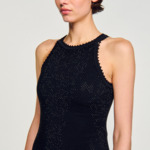 Robe longue résille brillante