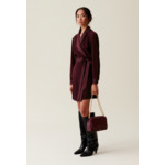 Robe cache-cœur col tailleur