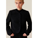 Veste droite noire tweed