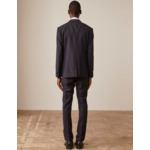 Veste smoking franck en toile de laine super 100´s unie marine