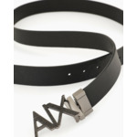 Ceinture homme ajustable/réversible - noir/noir