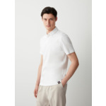 Polo à col chemise en coton dense