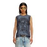 Débardeur délavé avec imprimé graphique