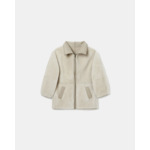 Manteau Maya Ecru en cuir