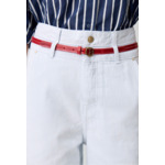 Ceinture cuir contrastée