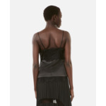 Caraco Avec Détails En Dentelle Et Soie Noir Femme