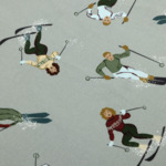 Olivier Desforges - Drap plat en satin de coton lavé gris, Hors Piste