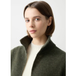 Cardigan ouvert en drap de laine