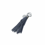 MOTIF CARRE L - Porte-Cles Pompon L - BLEU NUIT