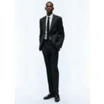 Pantalon de costume ajusté en serge