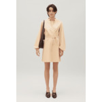 Robe courte portefeuille col mao