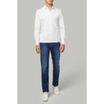 Polo En Jersey De Coton Pima Regular Fit Manches Longues