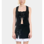 Top En Velours Noir Femme