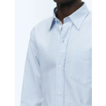 Chemise à col hirondelle en coton Oxford
