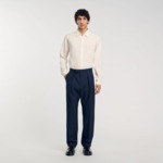 Pantalon à plis creux