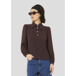 Top Tonio-Chocolat en Polyester
