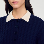 Pull en maille torsadée