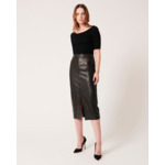 Jupe Jala Noir en cuir