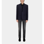 Veste De Costume Prince De Galles Bleu Marine En Laine Homme