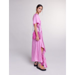 Robe longue satinée