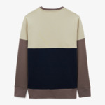 Sweat col rond tricolore ciment