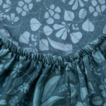 Olivier Desforges - Drap housse en satin de coton lavé vert, Belcanto