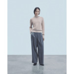 Pull Col Montant Tricolore Maille Perlée