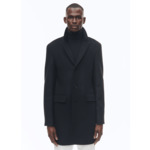 Manteau ajusté en drap de laine