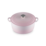 Cocotte ronde 28cm en fonte émaillée shell pink