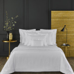 Yves Delorme - Drap housse en satin de coton marron, Triomphe