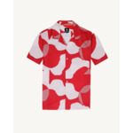 Chemise rose & vertes