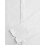 Chemise col majestueux poignets mousquetaires gorge cachée en pinpoint uni 170/2 blanc