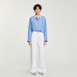 Chemise courte à rayures