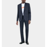 Veste De Costume À Rayures Bleues Homme