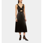 Robe Nuisette Longue Noire Avec Guipure Femme
