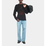 Sweatshirt Avec Sérigraphie Noir Homme