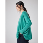 Pull poncho cachemire Faustine DEEP MINT