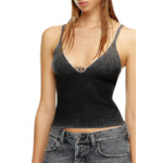 Camisole en maille côtelée délavée