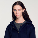 Veste à capuche en laine