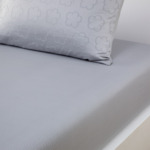 Kenzo - Drap housse en satin blanc, K Hanadot