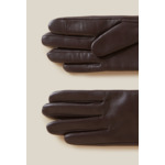 Gants cuir marron boucle CP dorée