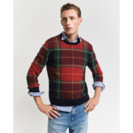 Checked Crew Neck Sweater