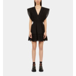 Robe Courte Noire En Broderie Anglaise Femme