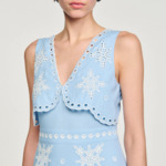 Robe courte à broderies anglaises