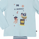 Pyjama garçon PIRATE aqua/imprimé