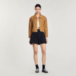 Blouson en daim orné de studs