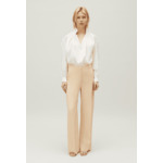 Pantalon large beige