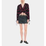 Top Court À Imprimé Cerise Avec Volants Femme